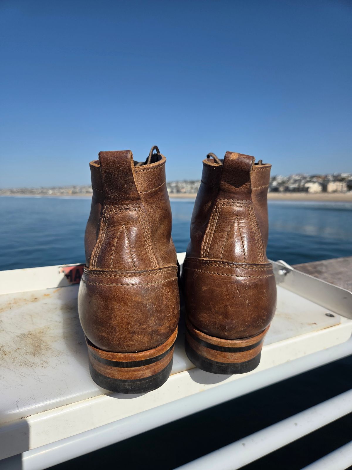 Photo by cherninhvac7997 on February 1, 2026 of the Drew's Boots 6-Inch Contractor in Rowdy Smooth.