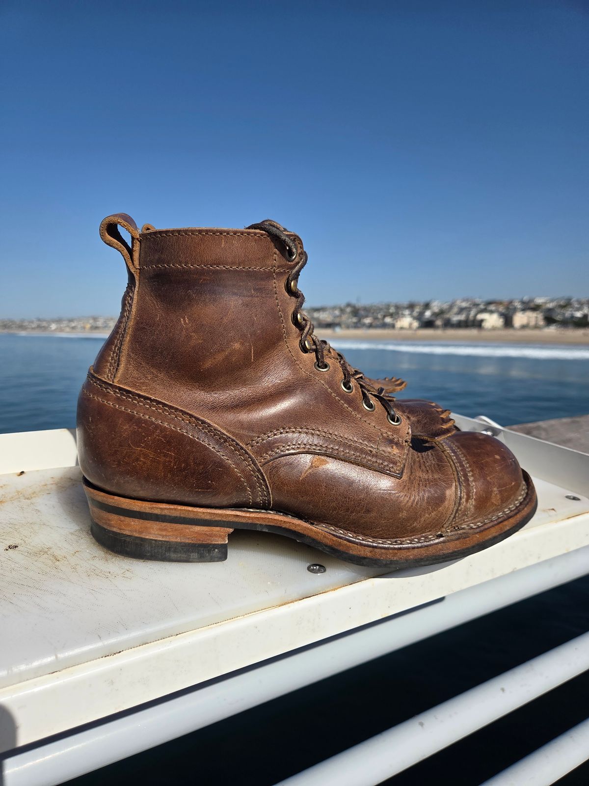 Photo by cherninhvac7997 on February 1, 2026 of the Drew's Boots 6-Inch Contractor in Rowdy Smooth.