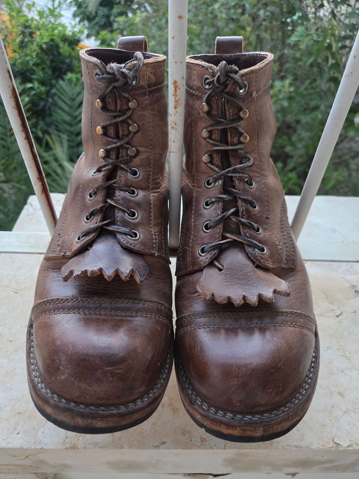 Photo by cherninhvac7997 on March 5, 2026 of the Drew's Boots 6-Inch Contractor in Rowdy Smooth.