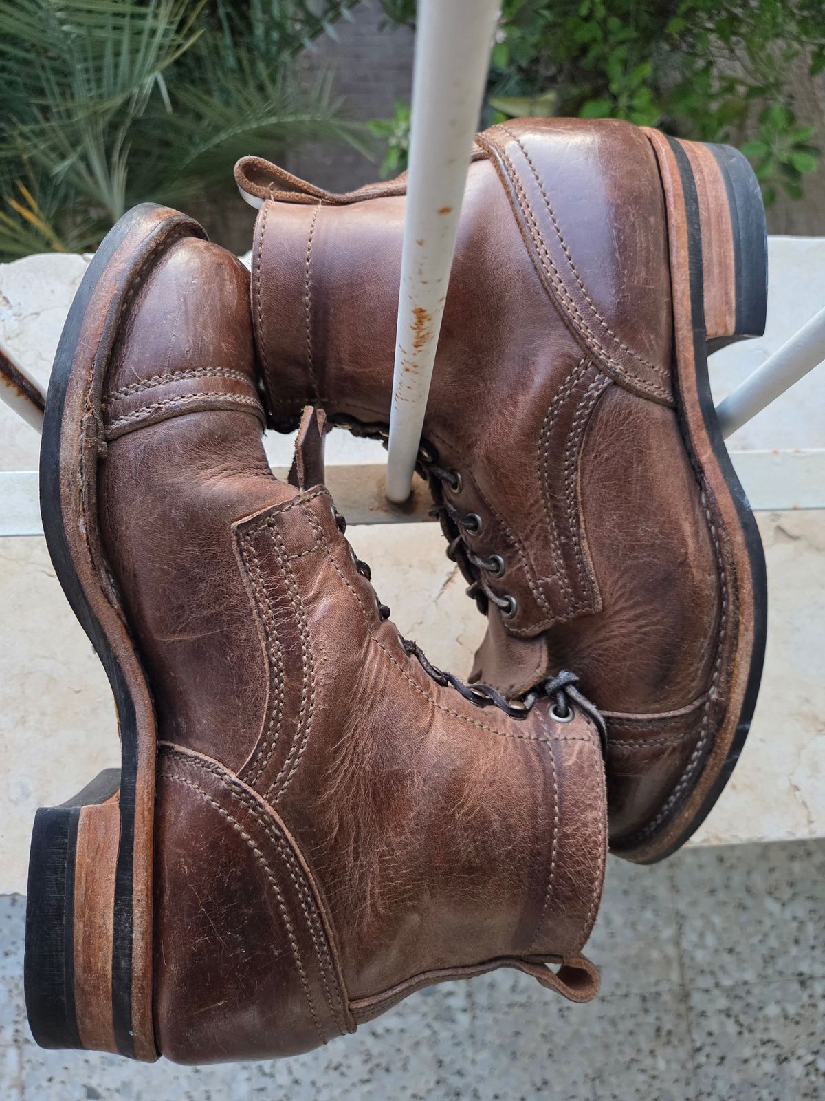 Photo by cherninhvac7997 on March 5, 2026 of the Drew's Boots 6-Inch Contractor in Rowdy Smooth.