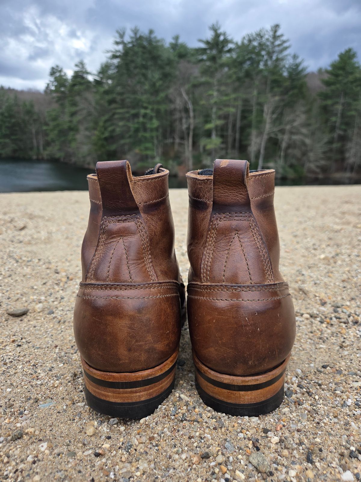 Photo by cherninhvac7997 on April 1, 2026 of the Drew's Boots 6-Inch Contractor in Rowdy Smooth.