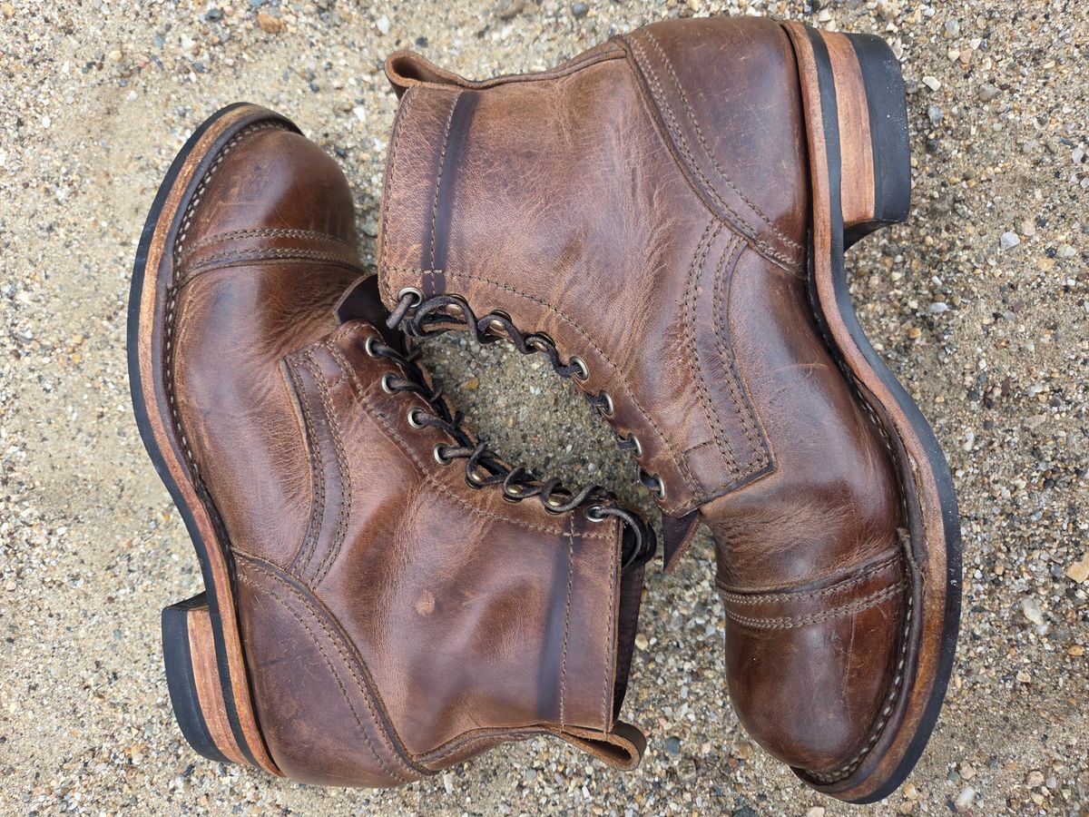 Photo by cherninhvac7997 on April 1, 2026 of the Drew's Boots 6-Inch Contractor in Rowdy Smooth.