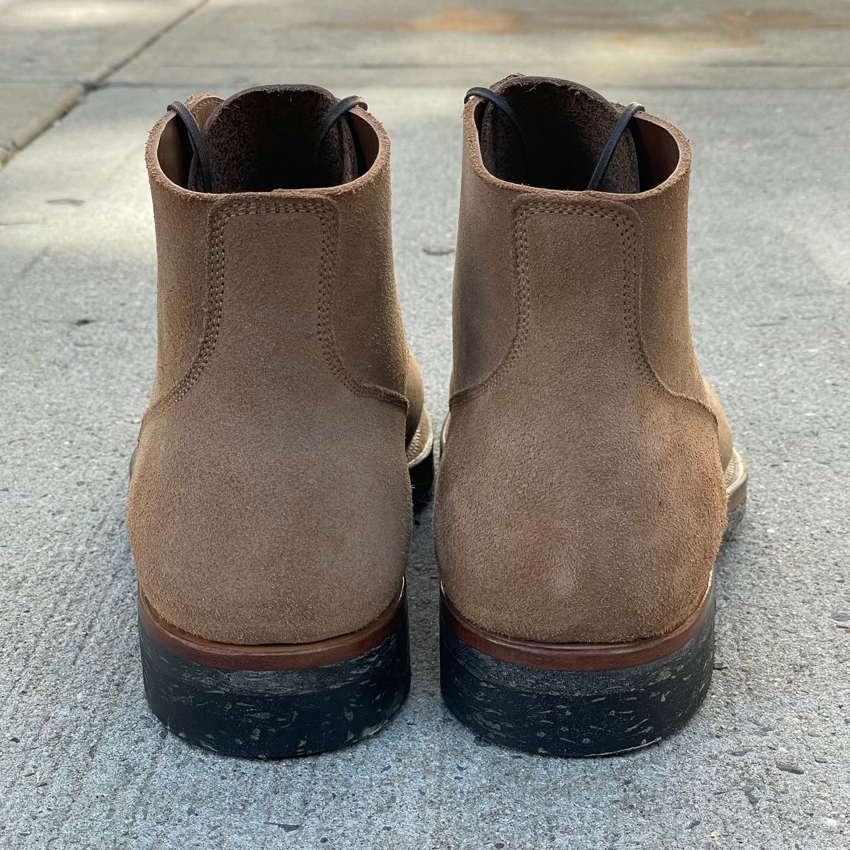 Photo by RemyTwotimes on October 15, 2024 of the Viberg N1 Boot in Horween Marine Field Roughout.