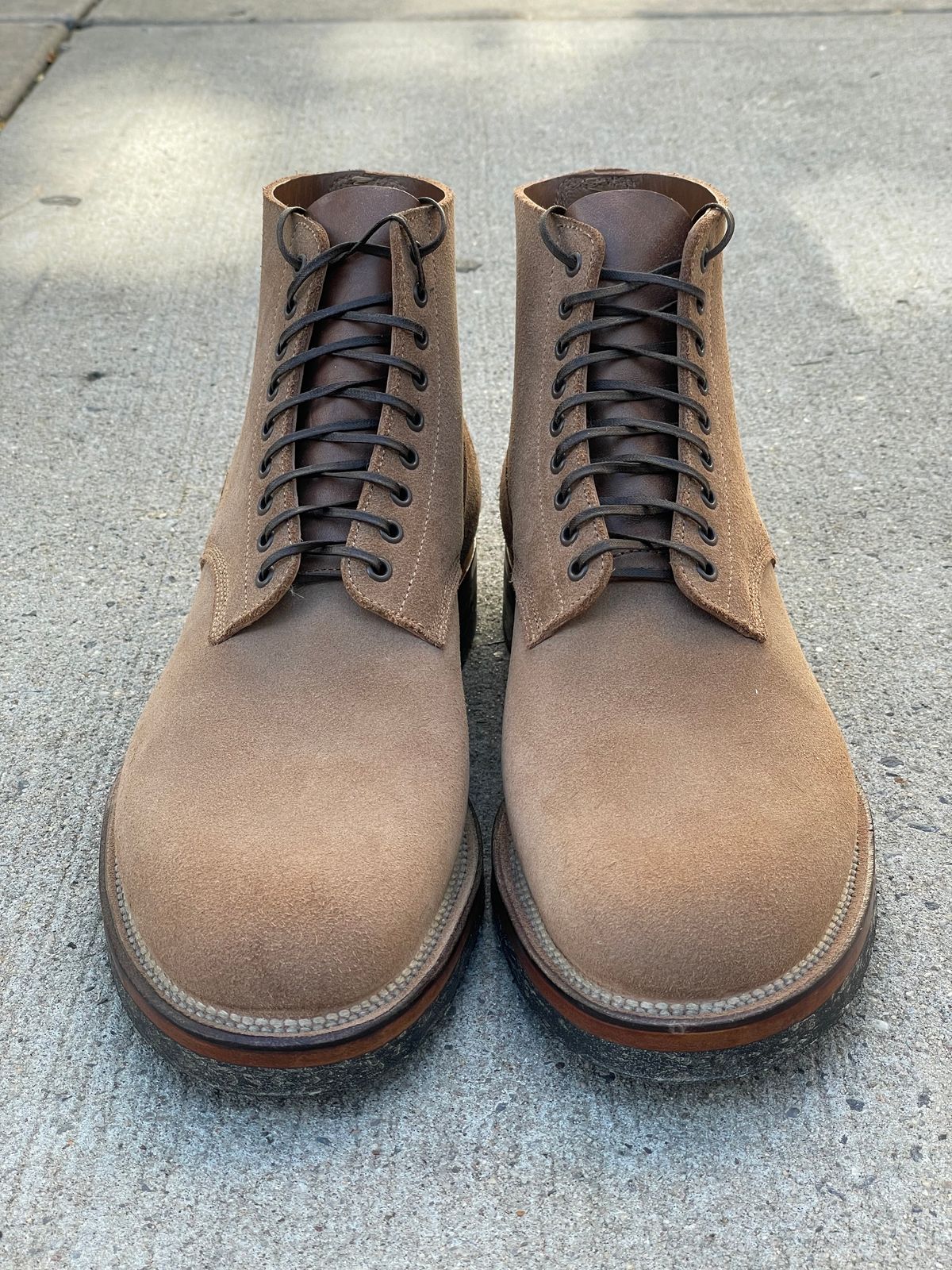 Photo by RemyTwotimes on October 15, 2024 of the Viberg N1 Boot in Horween Marine Field Roughout.