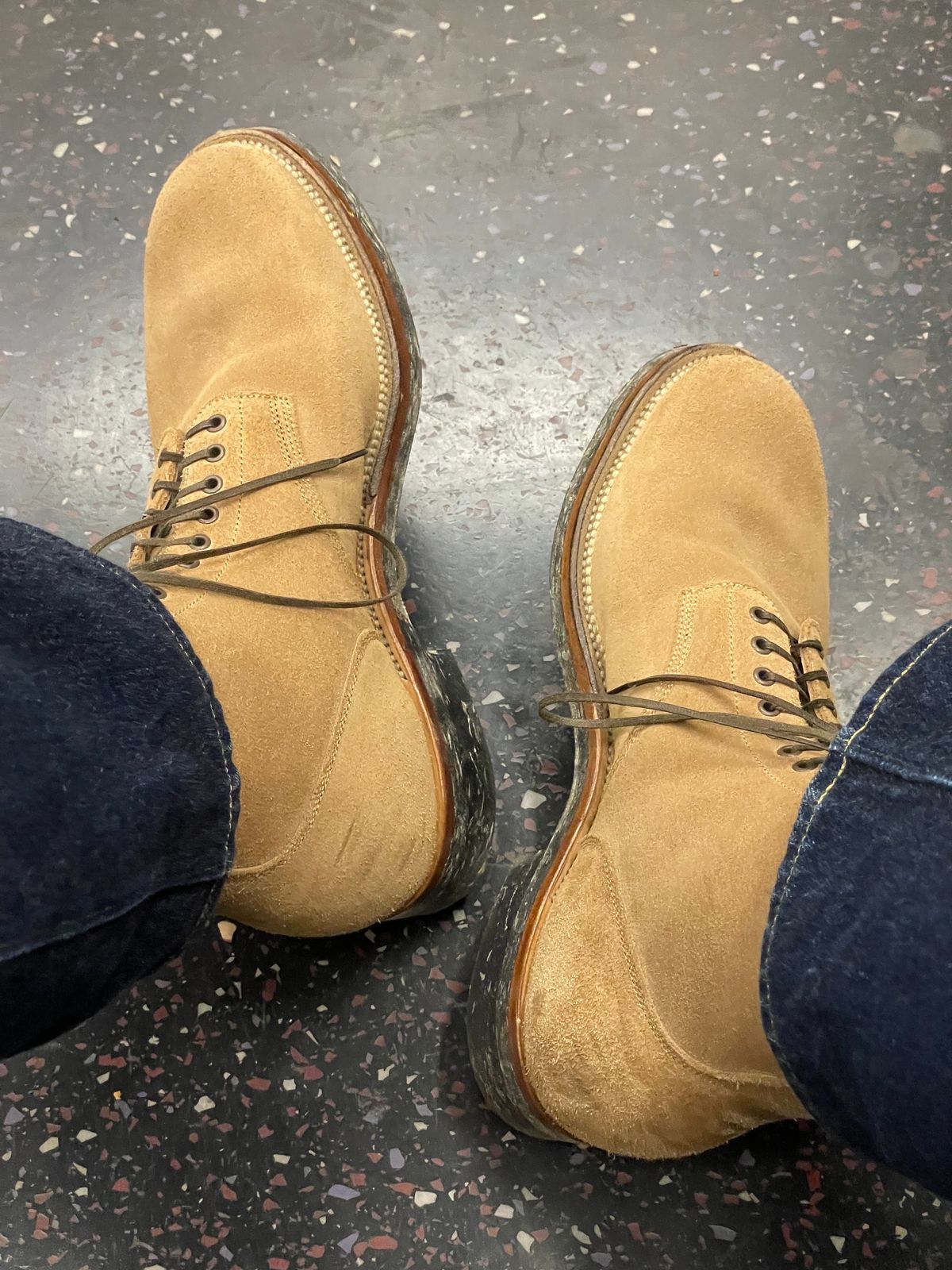 Photo by RemyTwotimes on October 28, 2024 of the Viberg N1 Boot in Horween Marine Field Roughout.