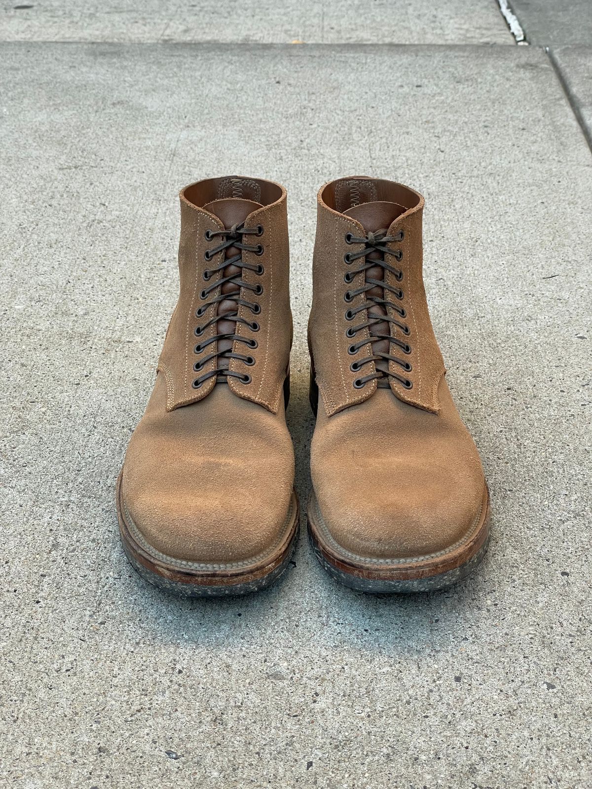 Photo by RemyTwotimes on November 5, 2024 of the Viberg N1 Boot in Horween Marine Field Roughout.