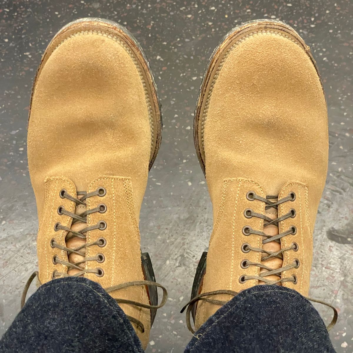 Photo by RemyTwotimes on November 16, 2024 of the Viberg N1 Boot in Horween Marine Field Roughout.