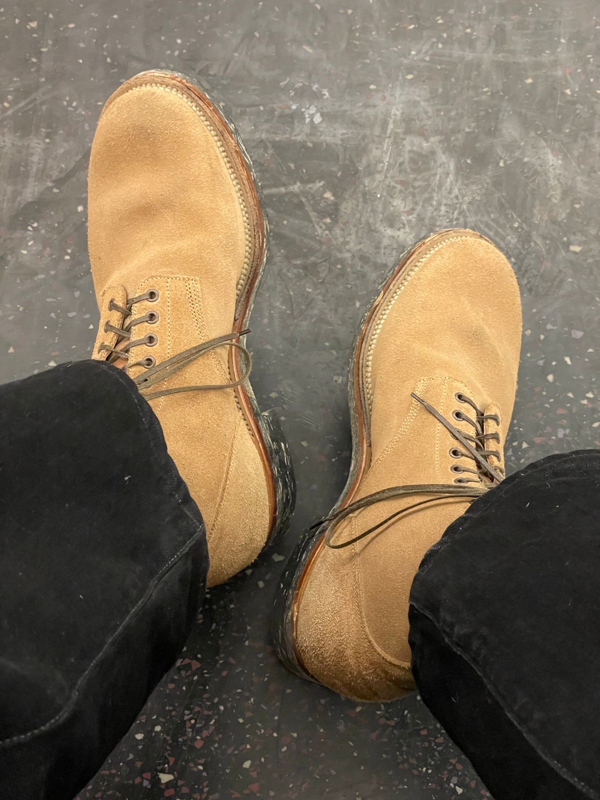 Photo by RemyTwotimes on November 18, 2024 of the Viberg N1 Boot in Horween Marine Field Roughout.