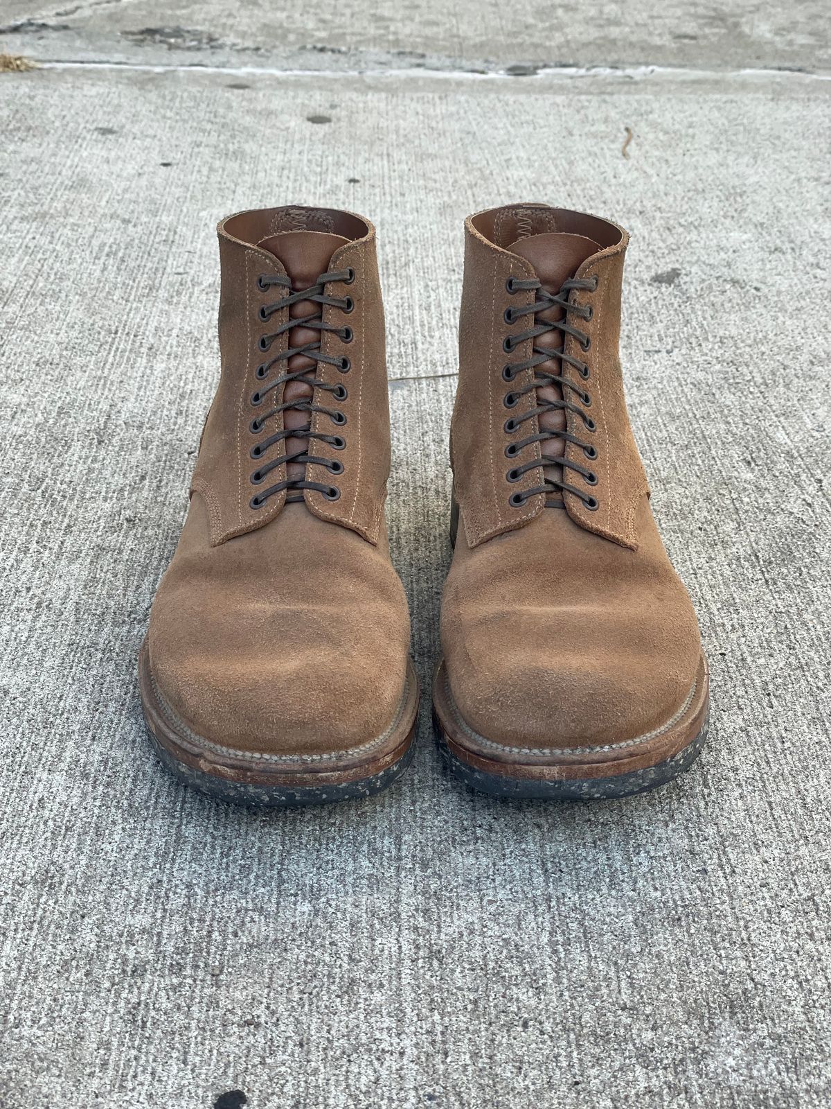 Photo by RemyTwotimes on December 5, 2024 of the Viberg N1 Boot in Horween Marine Field Roughout.