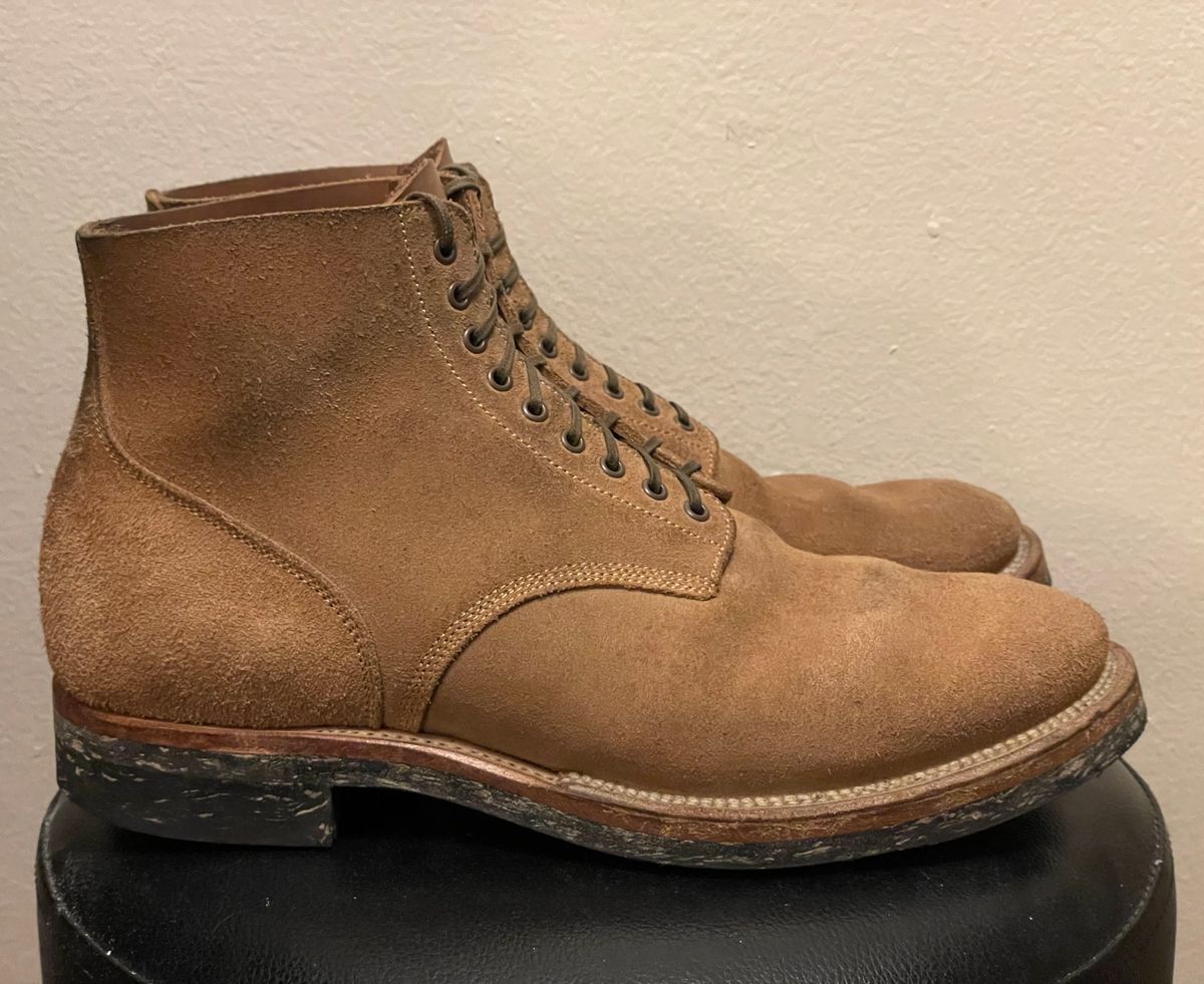 Photo by RemyTwotimes on December 19, 2024 of the Viberg N1 Boot in Horween Marine Field Roughout.