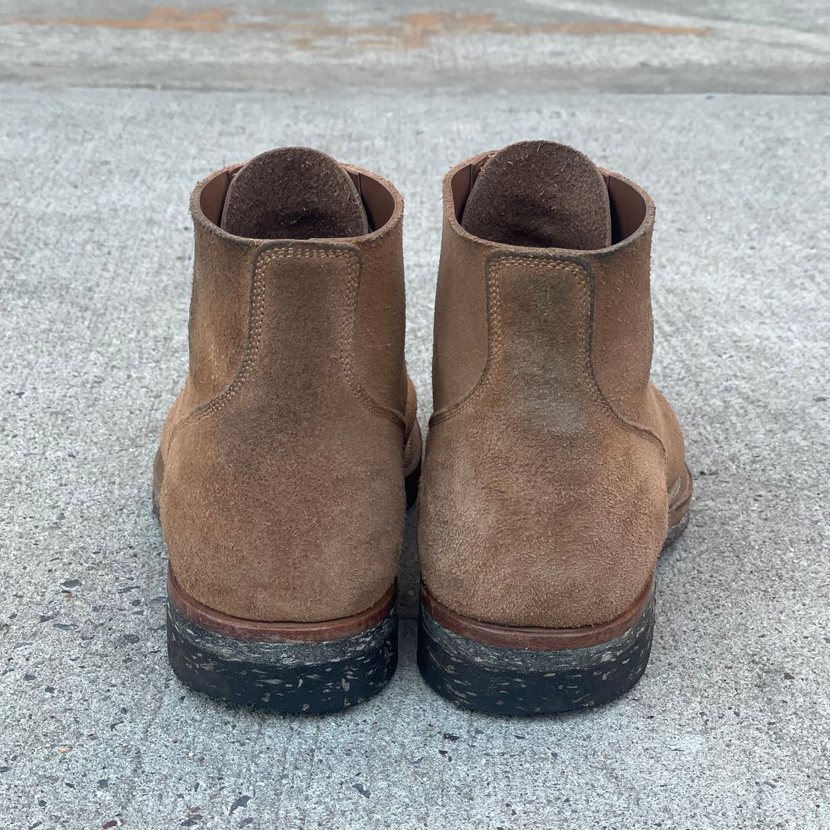 Photo by RemyTwotimes on January 3, 2025 of the Viberg N1 Boot in Horween Marine Field Roughout.