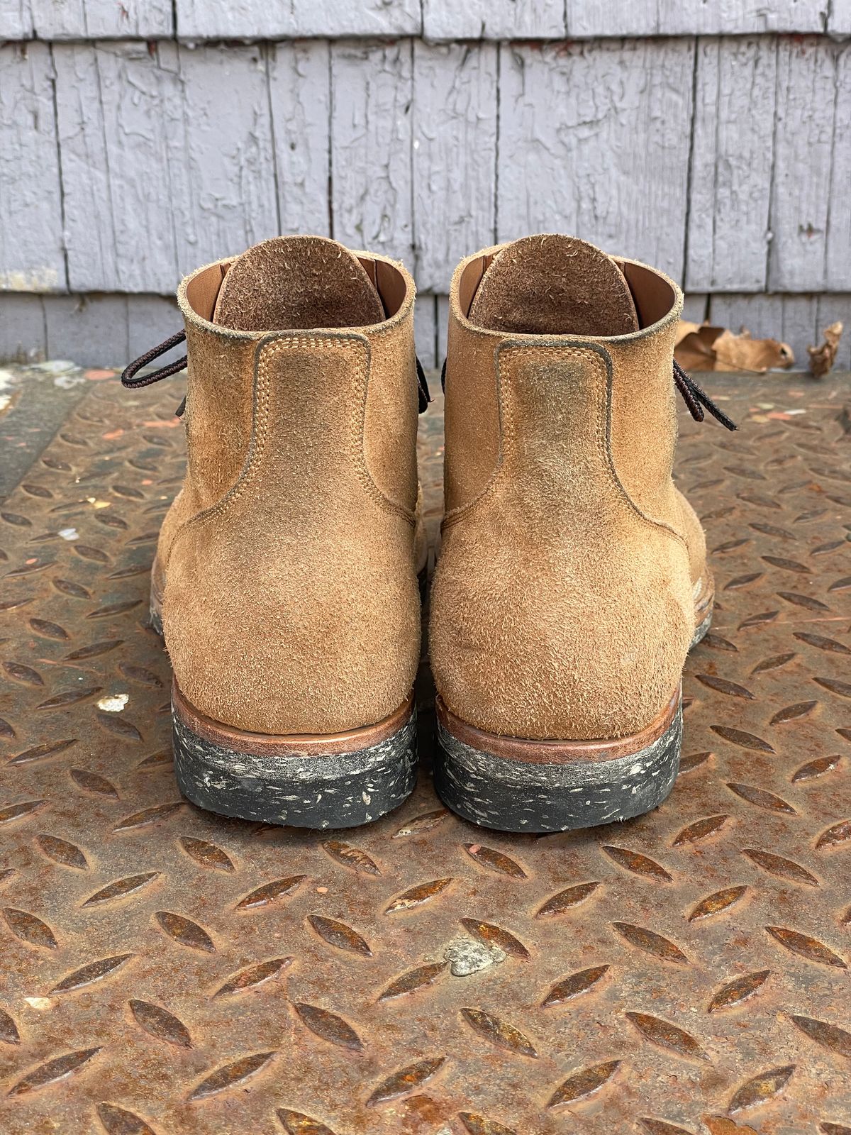 Photo by RemyTwotimes on February 4, 2025 of the Viberg N1 Boot in Horween Marine Field Roughout.