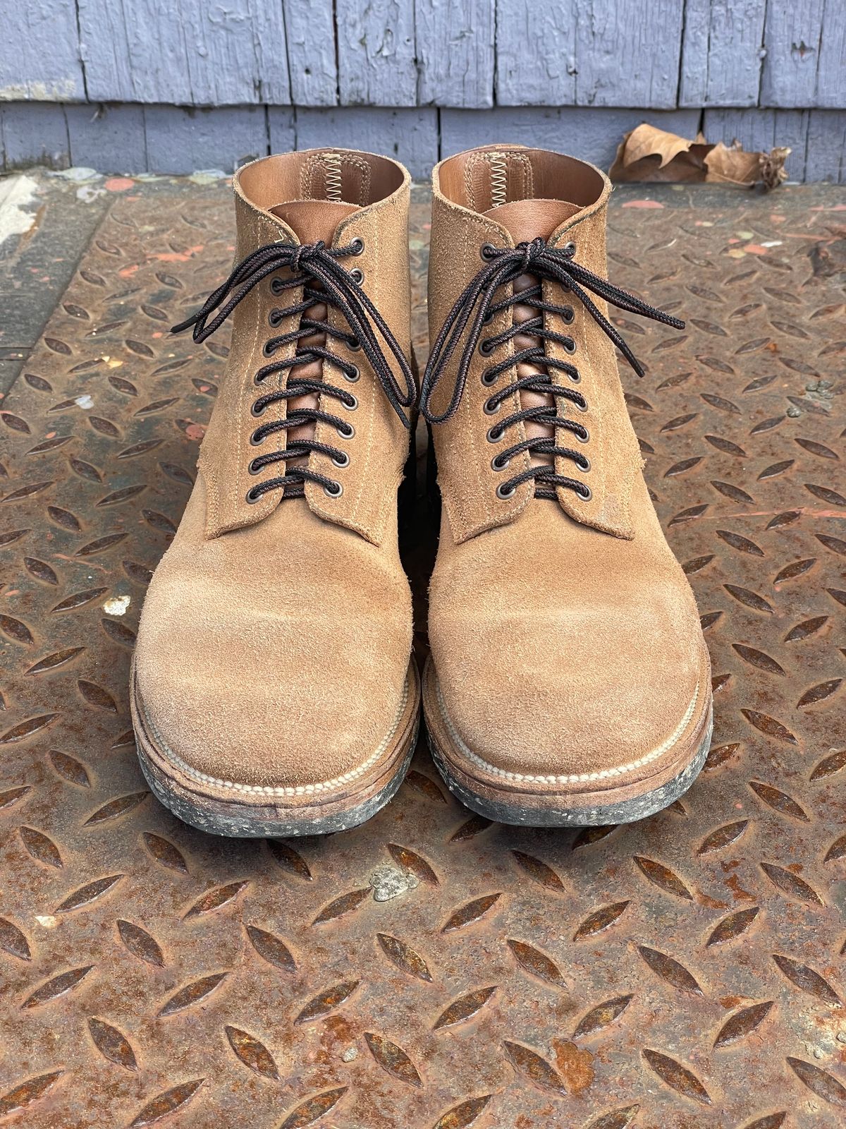 Photo by RemyTwotimes on February 4, 2025 of the Viberg N1 Boot in Horween Marine Field Roughout.