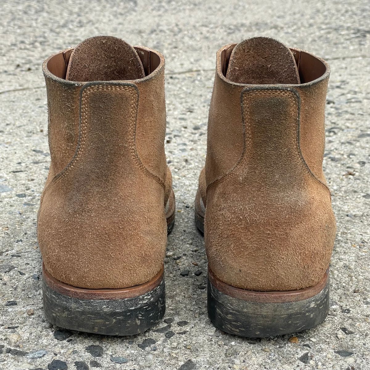 Photo by RemyTwotimes on March 31, 2025 of the Viberg N1 Boot in Horween Marine Field Roughout.