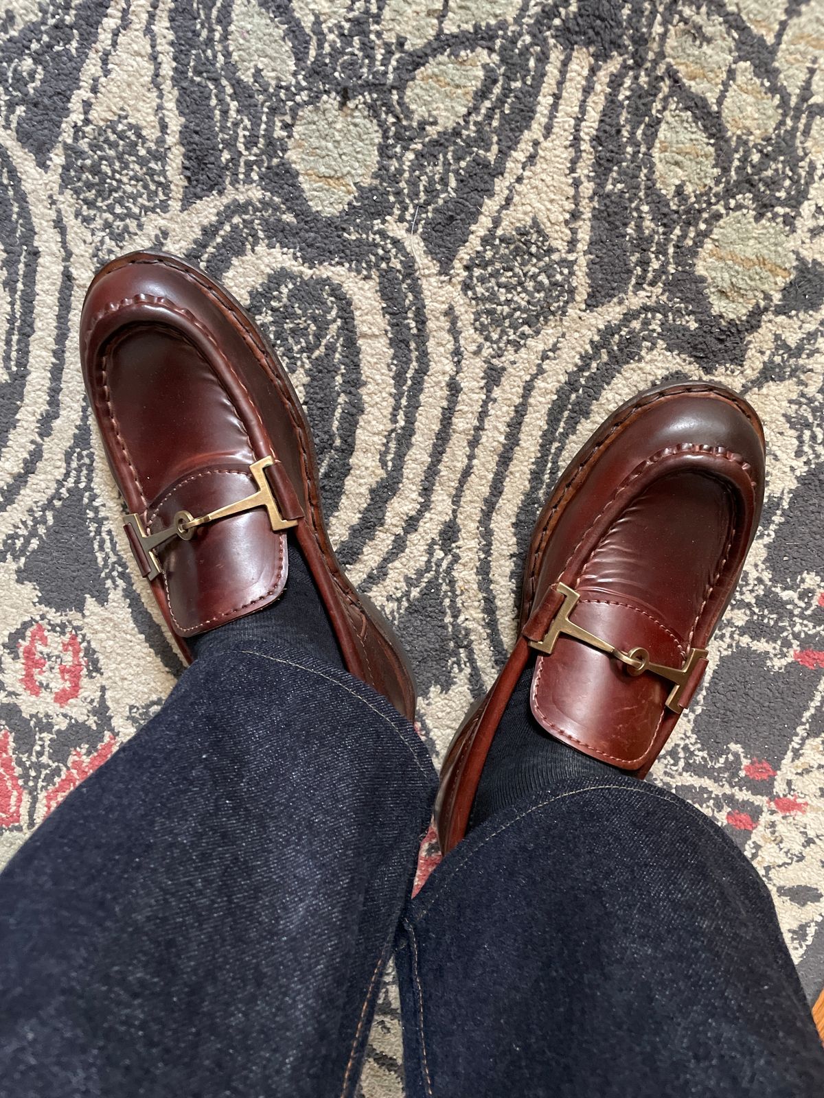 Photo by RemyTwotimes on July 22, 2023 of the AE McAteer Horse Bit Loafer in Horween Color 8 Shell Cordovan.