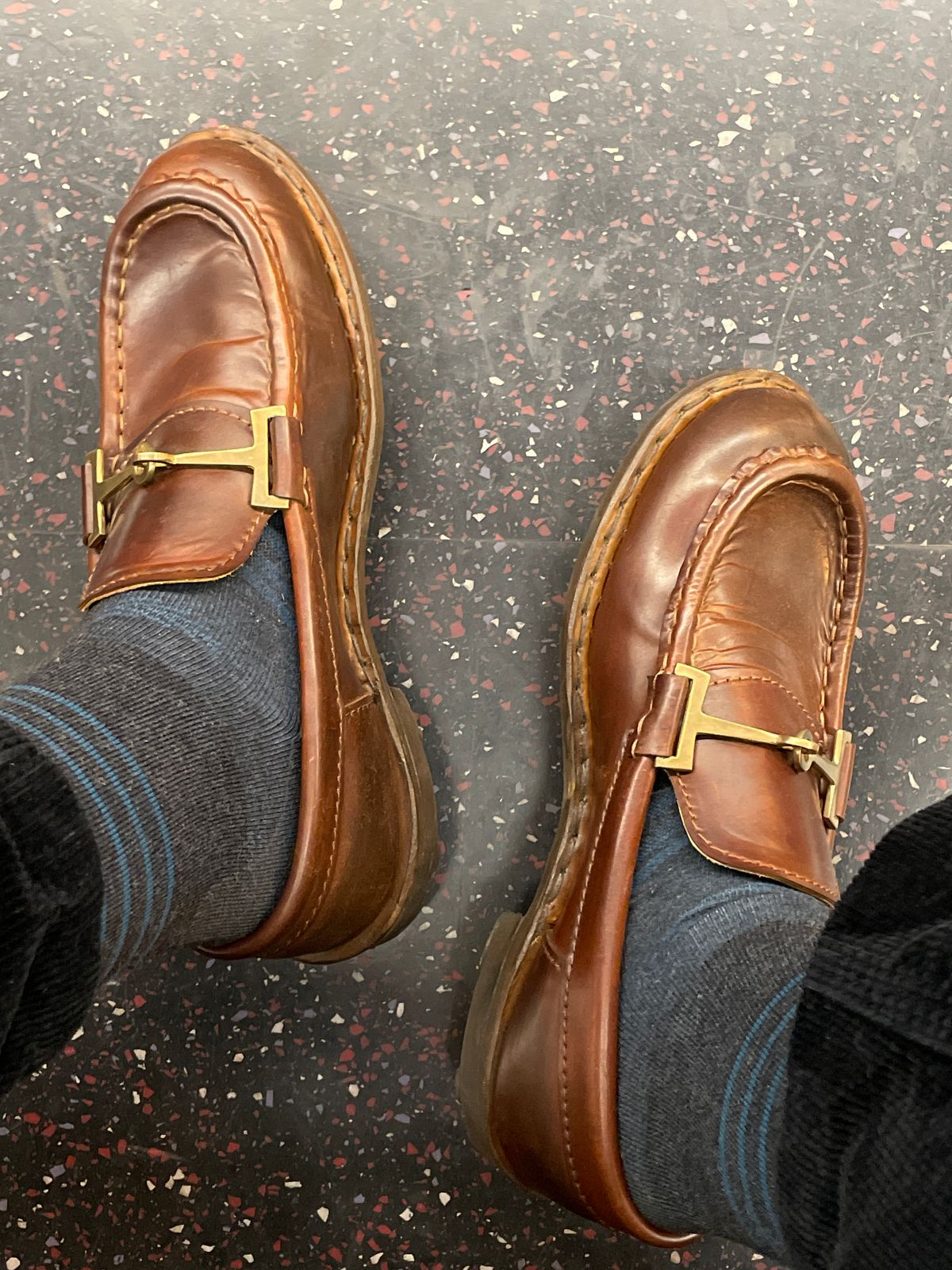 Photo by RemyTwotimes on August 13, 2023 of the AE McAteer Horse Bit Loafer in Horween Color 8 Shell Cordovan.