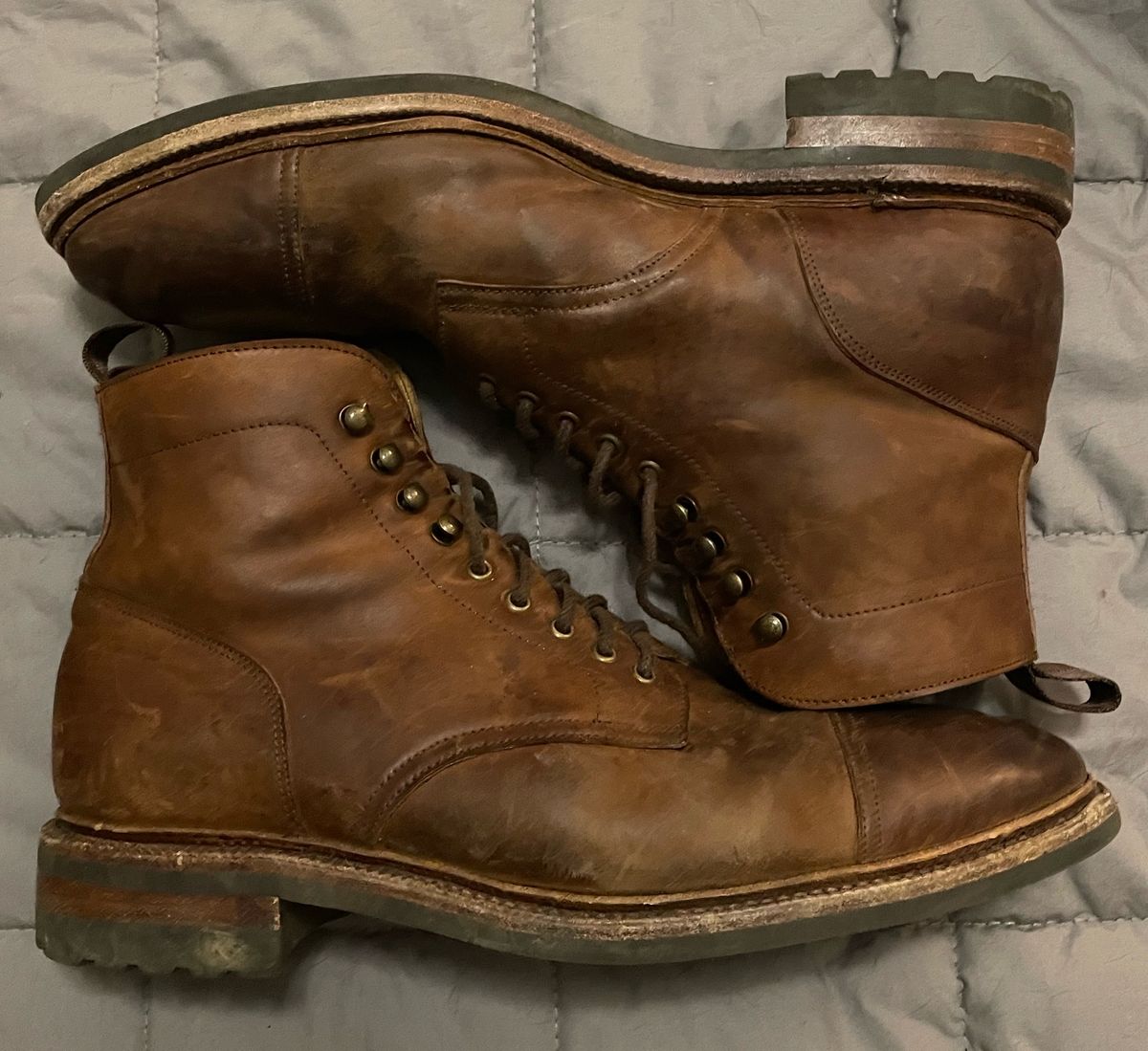 Photo by WalkingToMyWedding on January 6, 2024 of the Meermin Jumper Boot in Tobacco Waxy Shell Cordovan.