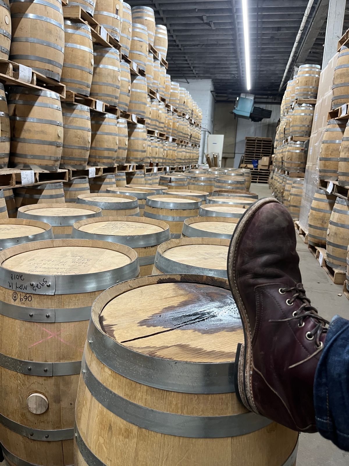 Photo by BigDogSaysBark on January 6, 2023 of the Oak Street Bootmakers Trench Boot in Horween Color 8 Chromexcel.