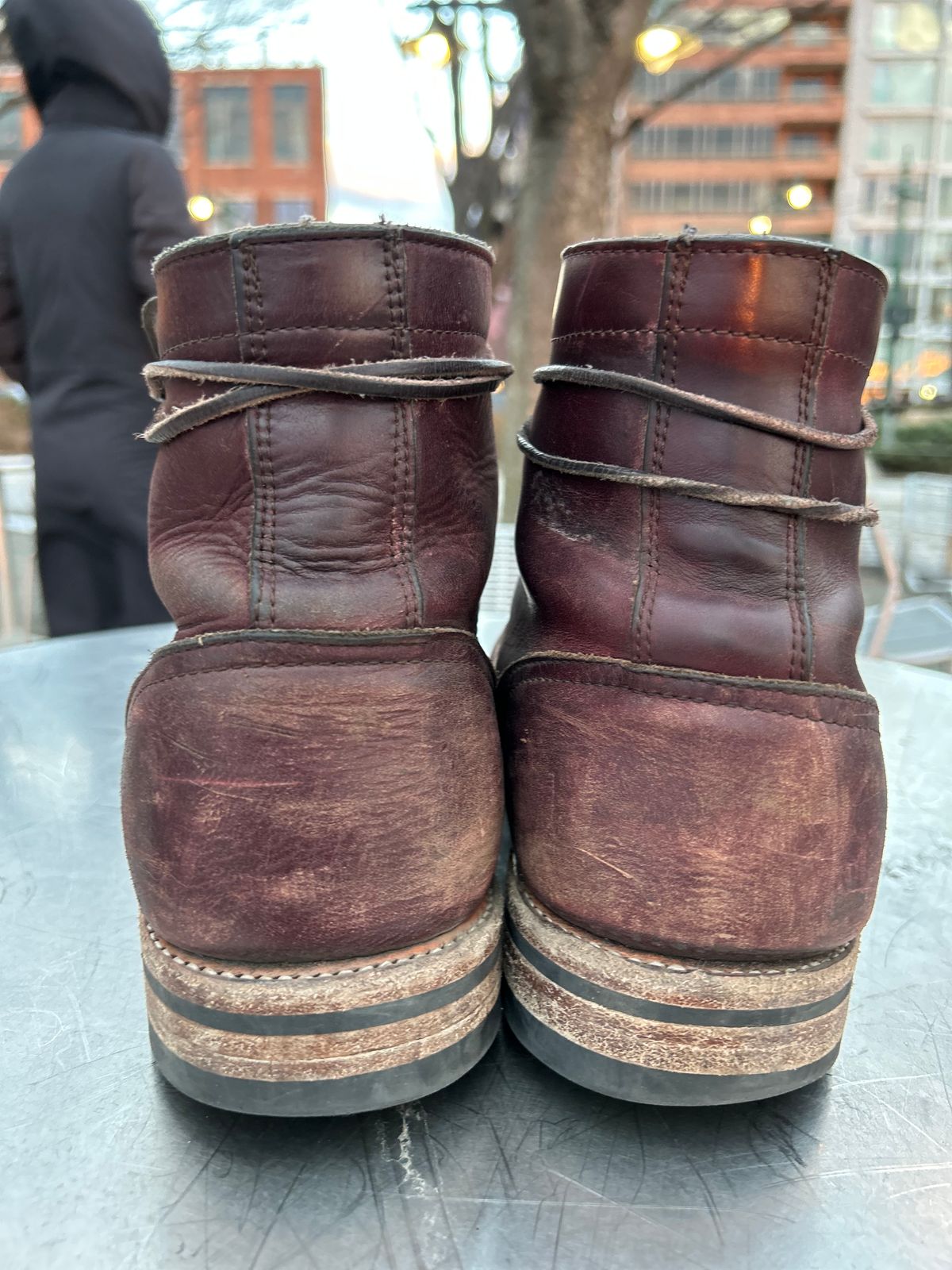 Photo by BigDogSaysBark on March 5, 2023 of the Oak Street Bootmakers Trench Boot in Horween Color 8 Chromexcel.