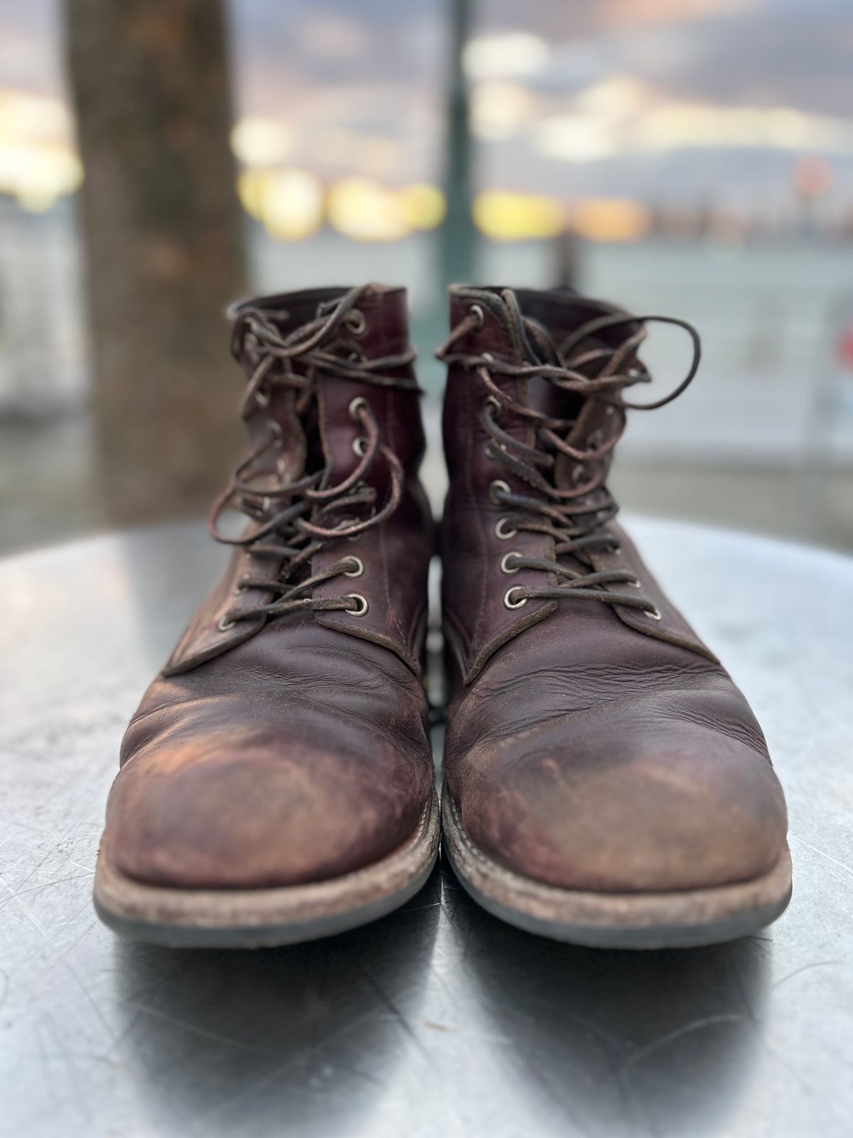 Photo by BigDogSaysBark on March 5, 2023 of the Oak Street Bootmakers Trench Boot in Horween Color 8 Chromexcel.