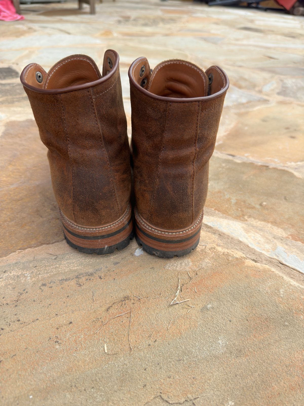 Photo by Aggie_eng on November 3, 2022 of the Parkhurst The Niagara in C.F. Stead Wheatbuck Waxy Commander Suede.