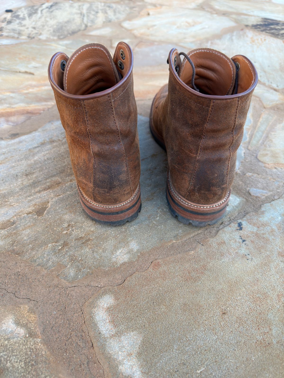 Photo by Aggie_eng on December 2, 2022 of the Parkhurst The Niagara in C.F. Stead Wheatbuck Waxy Commander Suede.