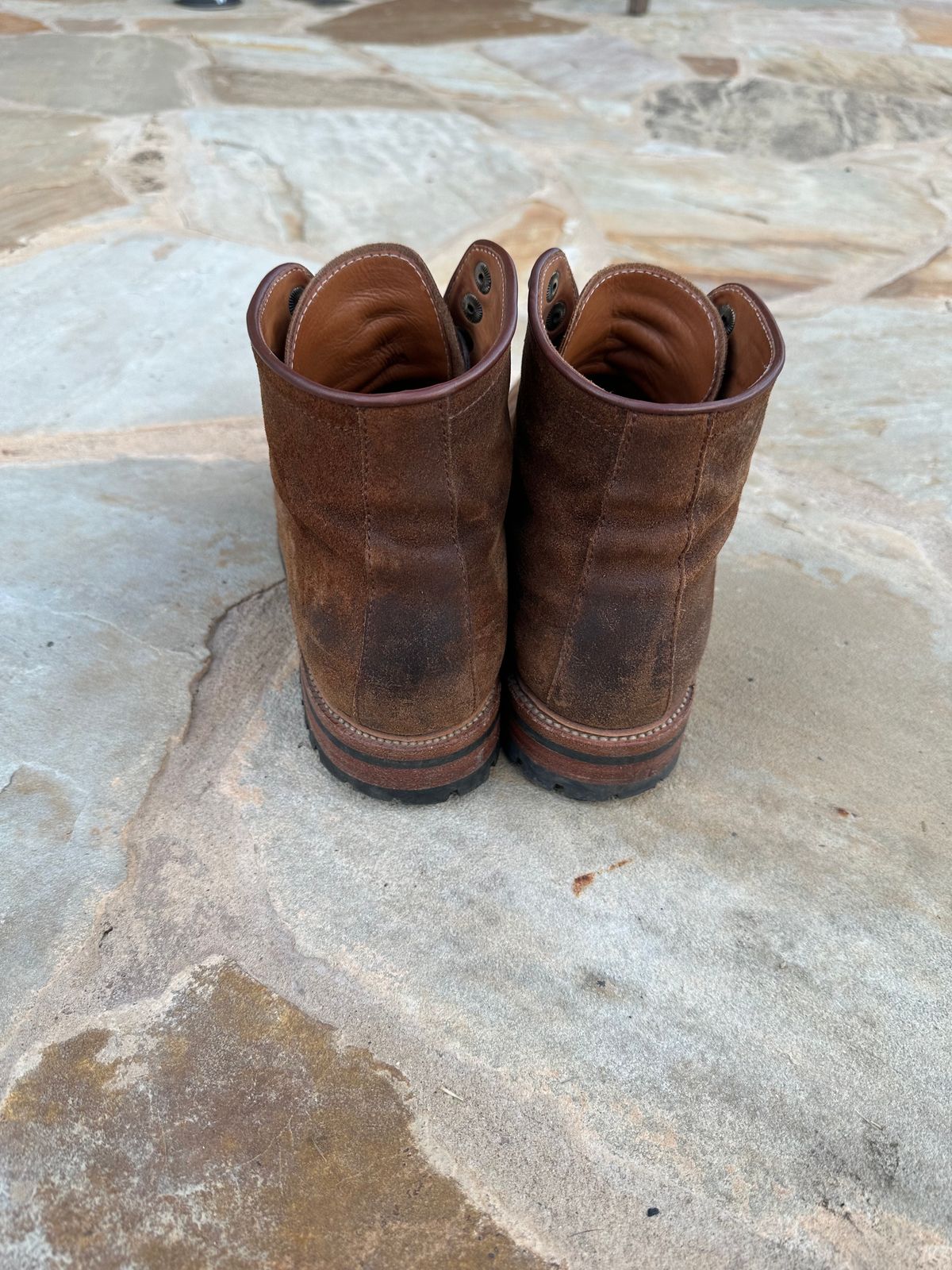 Photo by Aggie_eng on January 3, 2023 of the Parkhurst The Niagara in C.F. Stead Wheatbuck Waxy Commander Suede.