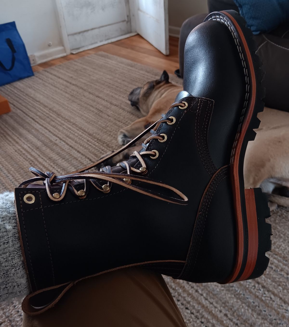 Photo by BobberD on September 15, 2023 of the Nicks Overlander in Horween Brown Waxed Flesh.