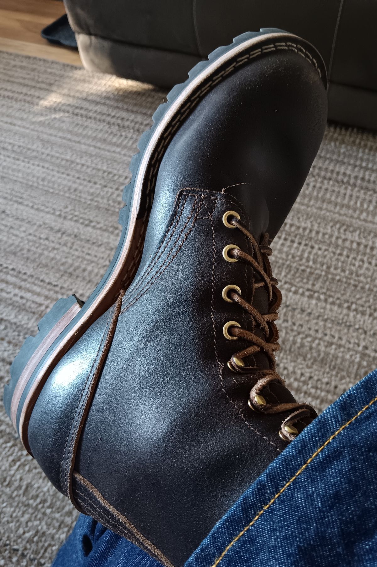 Photo by BobberD on October 1, 2023 of the Nicks Overlander in Horween Brown Waxed Flesh.