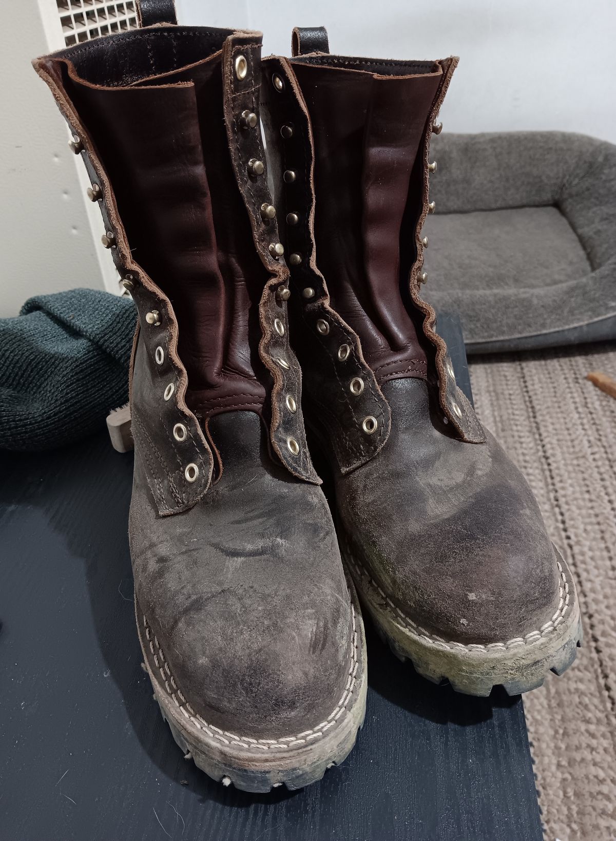 Photo by BobberD on October 7, 2023 of the Nicks Overlander in Horween Brown Waxed Flesh.