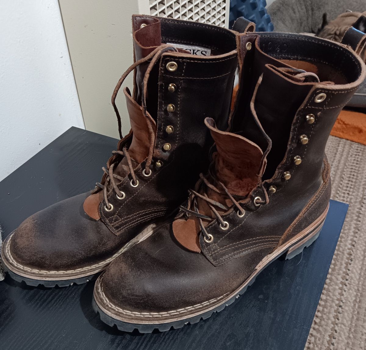 Photo by BobberD on October 11, 2023 of the Nicks Overlander in Horween Brown Waxed Flesh.