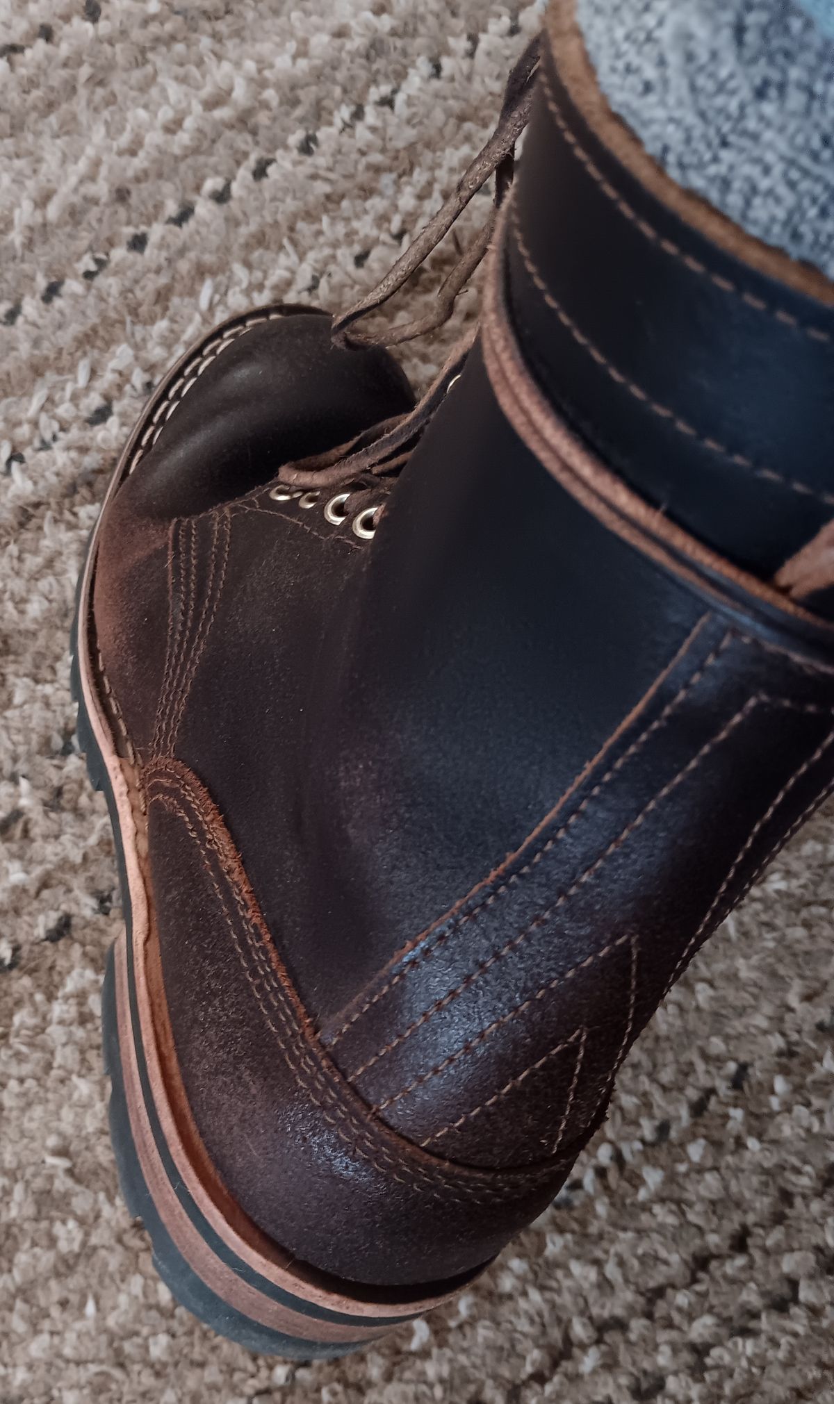 Photo by BobberD on November 7, 2023 of the Nicks Overlander in Horween Brown Waxed Flesh.