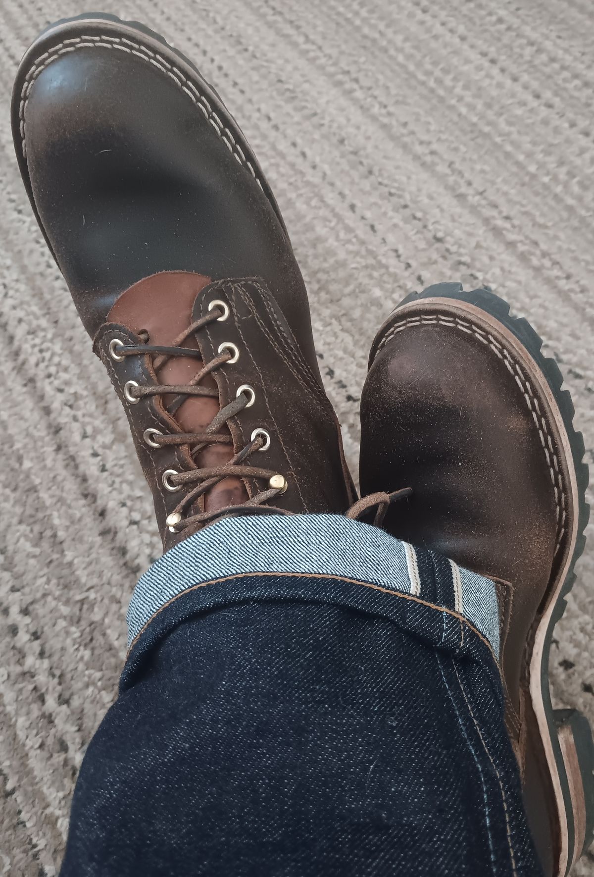 Photo by BobberD on November 8, 2023 of the Nicks Overlander in Horween Brown Waxed Flesh.