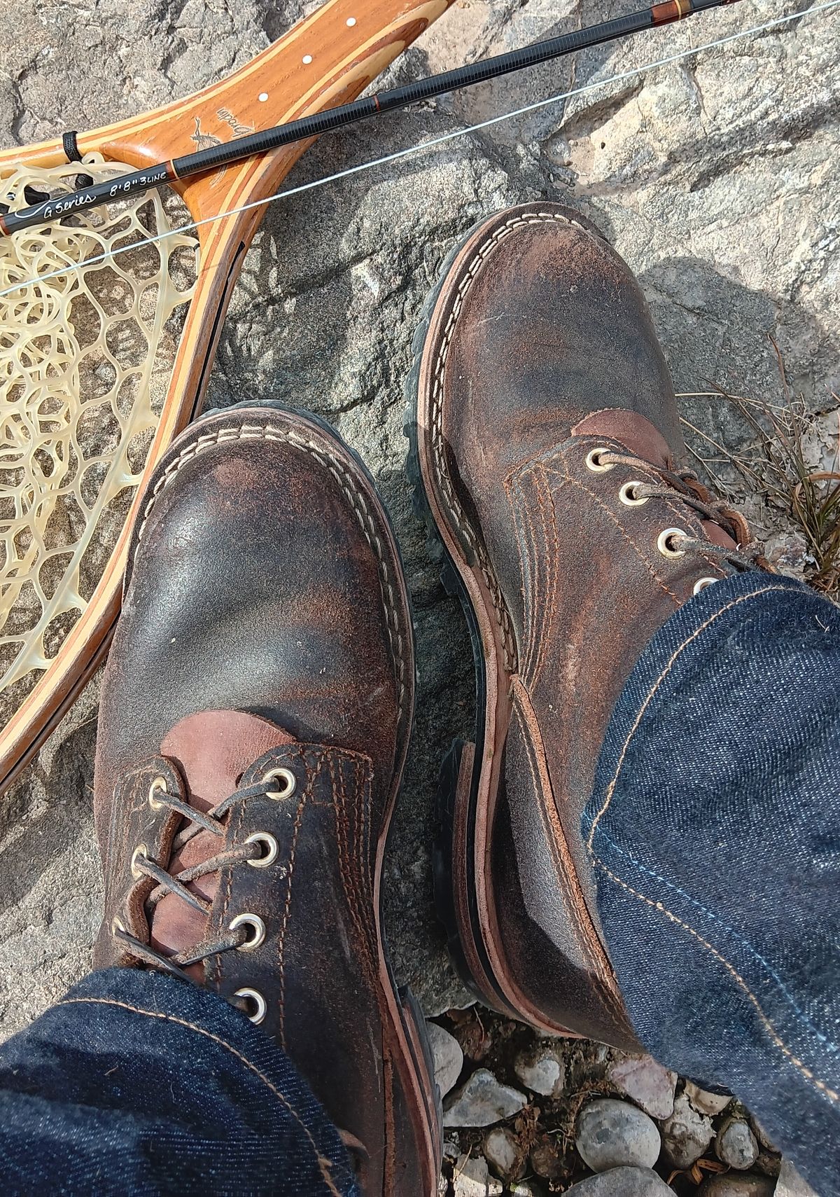 Photo by BobberD on November 18, 2023 of the Nicks Overlander in Horween Brown Waxed Flesh.