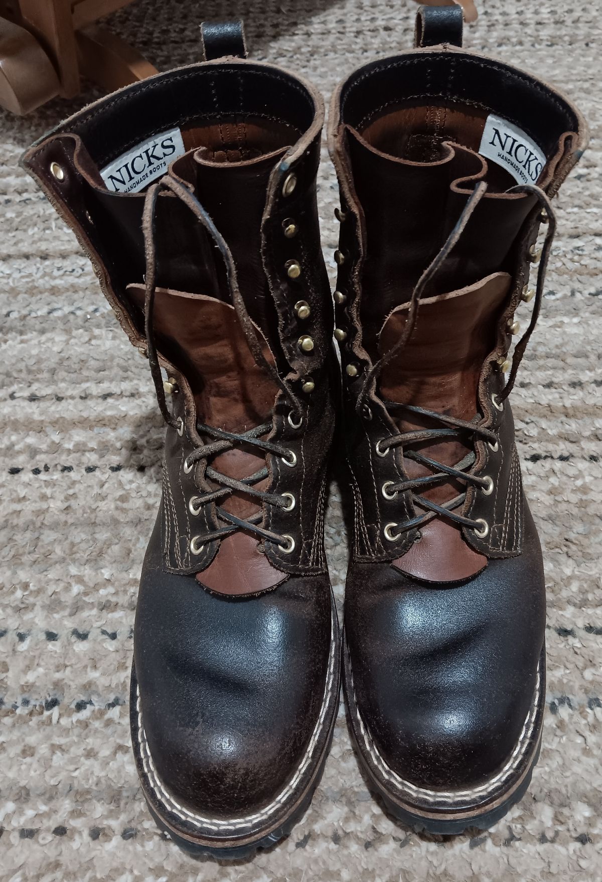 Photo by BobberD on November 28, 2023 of the Nicks Overlander in Horween Brown Waxed Flesh.