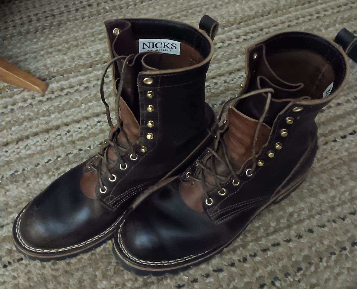 Photo by BobberD on November 28, 2023 of the Nicks Overlander in Horween Brown Waxed Flesh.