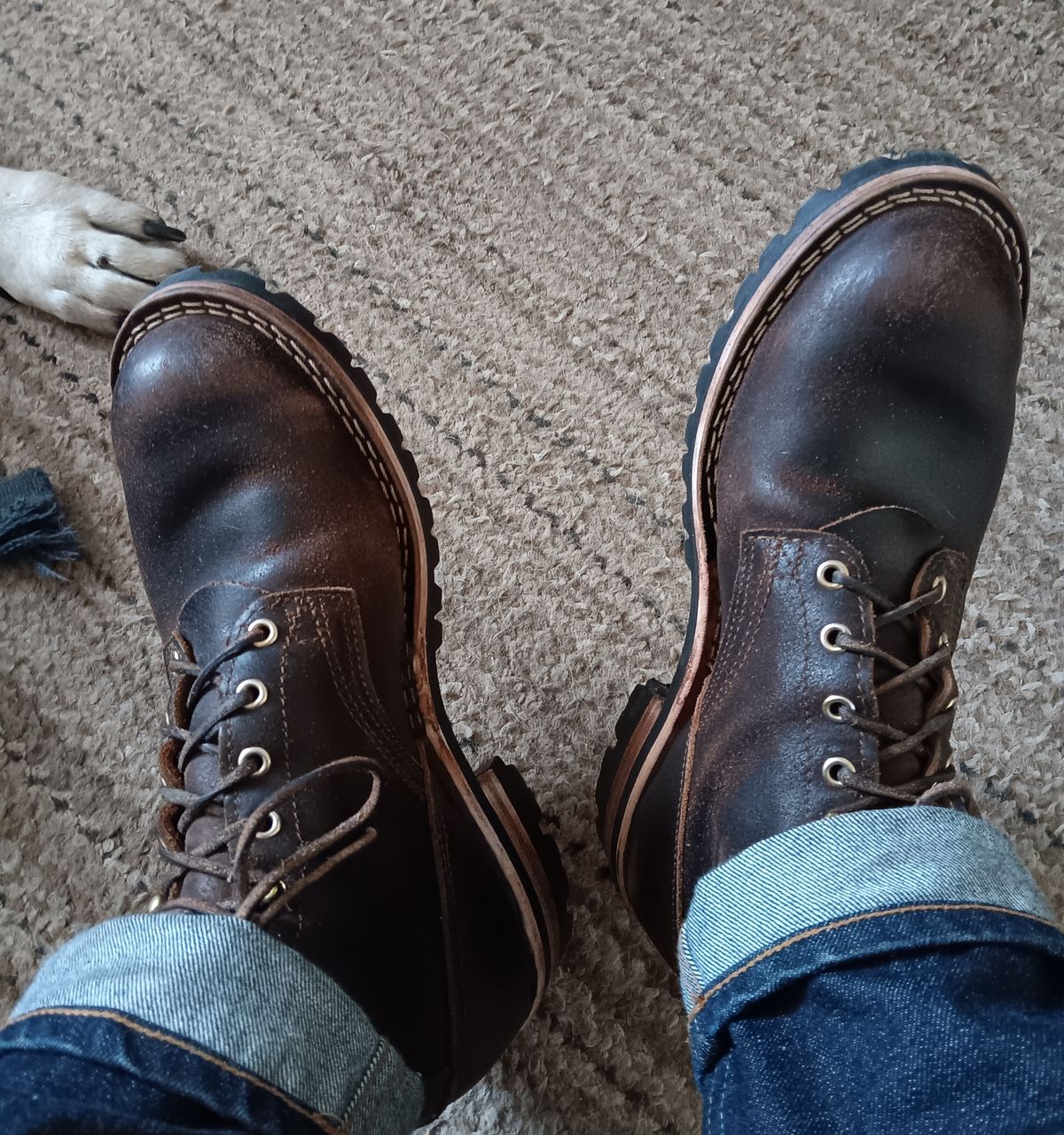 Photo by BobberD on December 31, 2023 of the Nicks Overlander in Horween Brown Waxed Flesh.