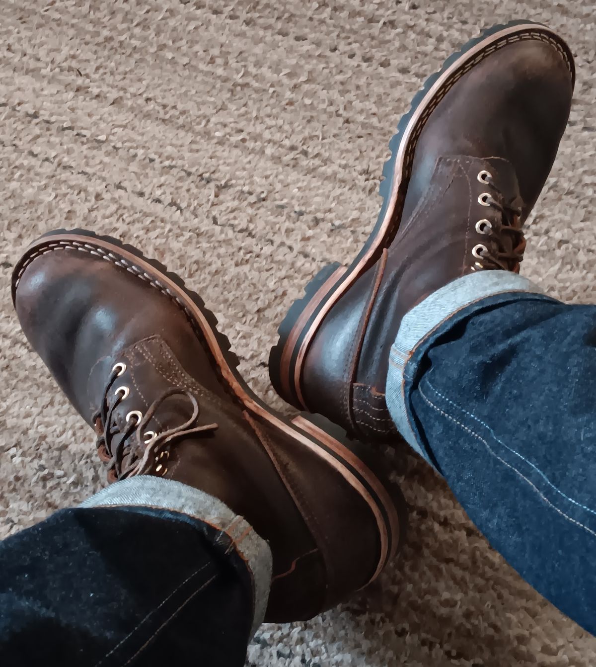 Photo by BobberD on December 31, 2023 of the Nicks Overlander in Horween Brown Waxed Flesh.