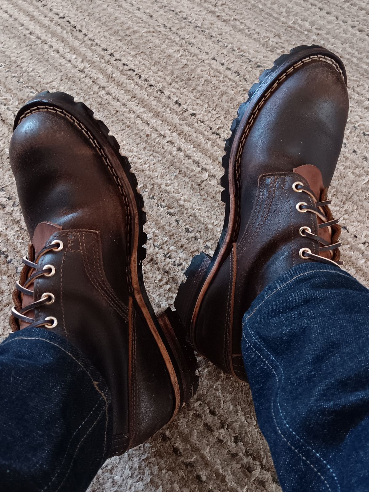Photo by BobberD on January 5, 2024 of the Nicks Overlander in Horween Brown Waxed Flesh.