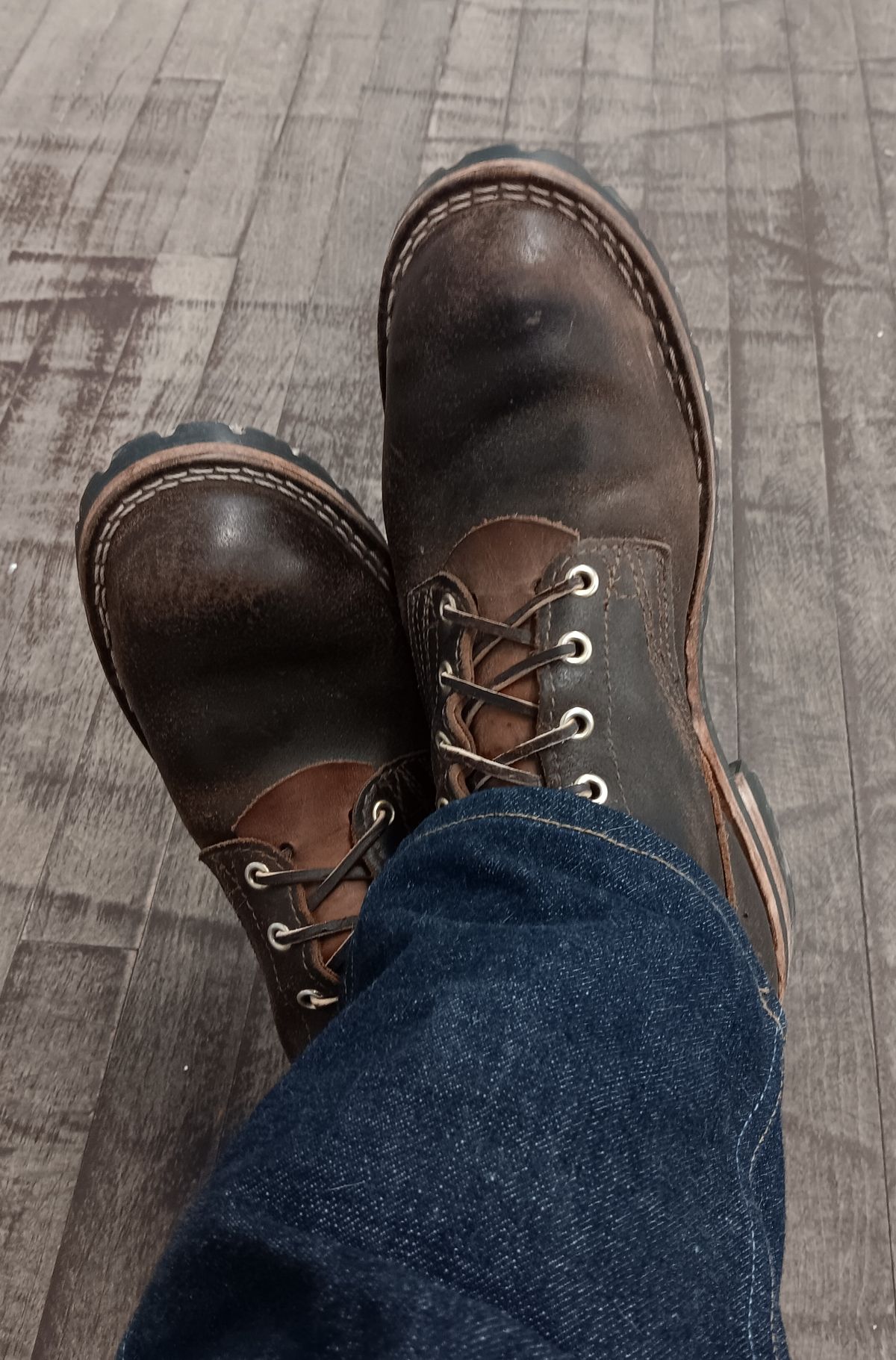 Photo by BobberD on January 16, 2024 of the Nicks Overlander in Horween Brown Waxed Flesh.