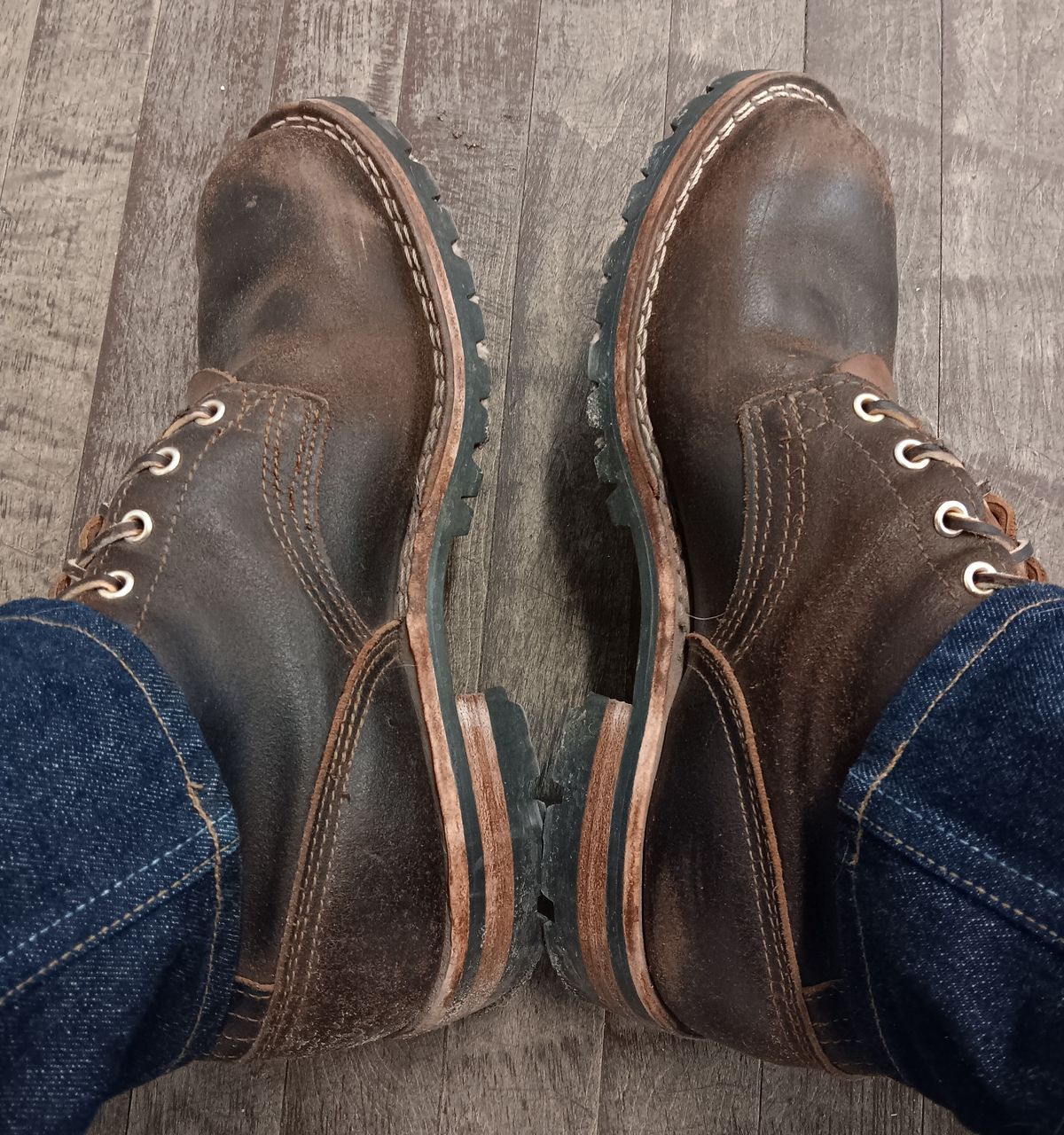 Photo by BobberD on January 16, 2024 of the Nicks Overlander in Horween Brown Waxed Flesh.