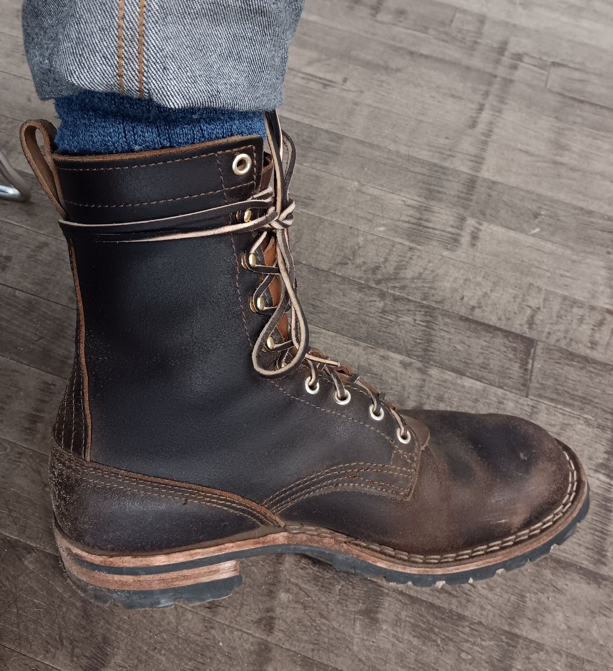 Photo by BobberD on January 16, 2024 of the Nicks Overlander in Horween Brown Waxed Flesh.