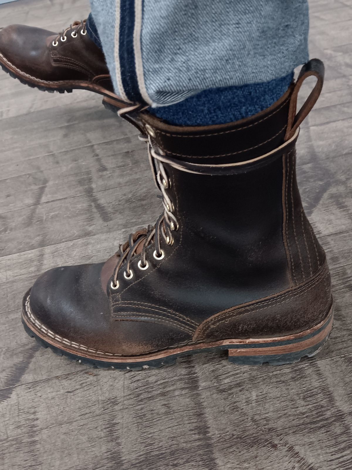 Photo by BobberD on January 16, 2024 of the Nicks Overlander in Horween Brown Waxed Flesh.