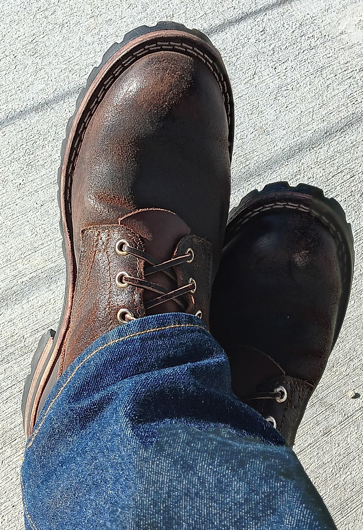Photo by BobberD on January 22, 2024 of the Nicks Overlander in Horween Brown Waxed Flesh.