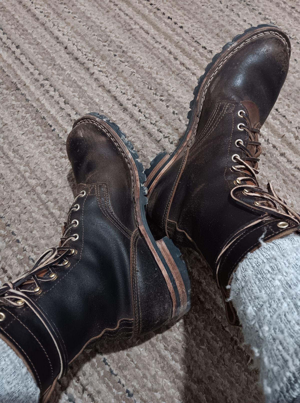 Photo by BobberD on January 23, 2024 of the Nicks Overlander in Horween Brown Waxed Flesh.