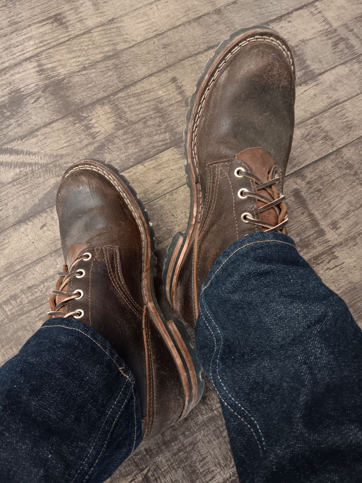 Photo by BobberD on February 7, 2024 of the Nicks Overlander in Horween Brown Waxed Flesh.