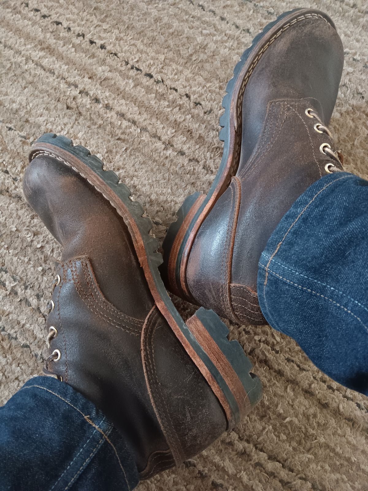 Photo by BobberD on February 27, 2024 of the Nicks Overlander in Horween Brown Waxed Flesh.