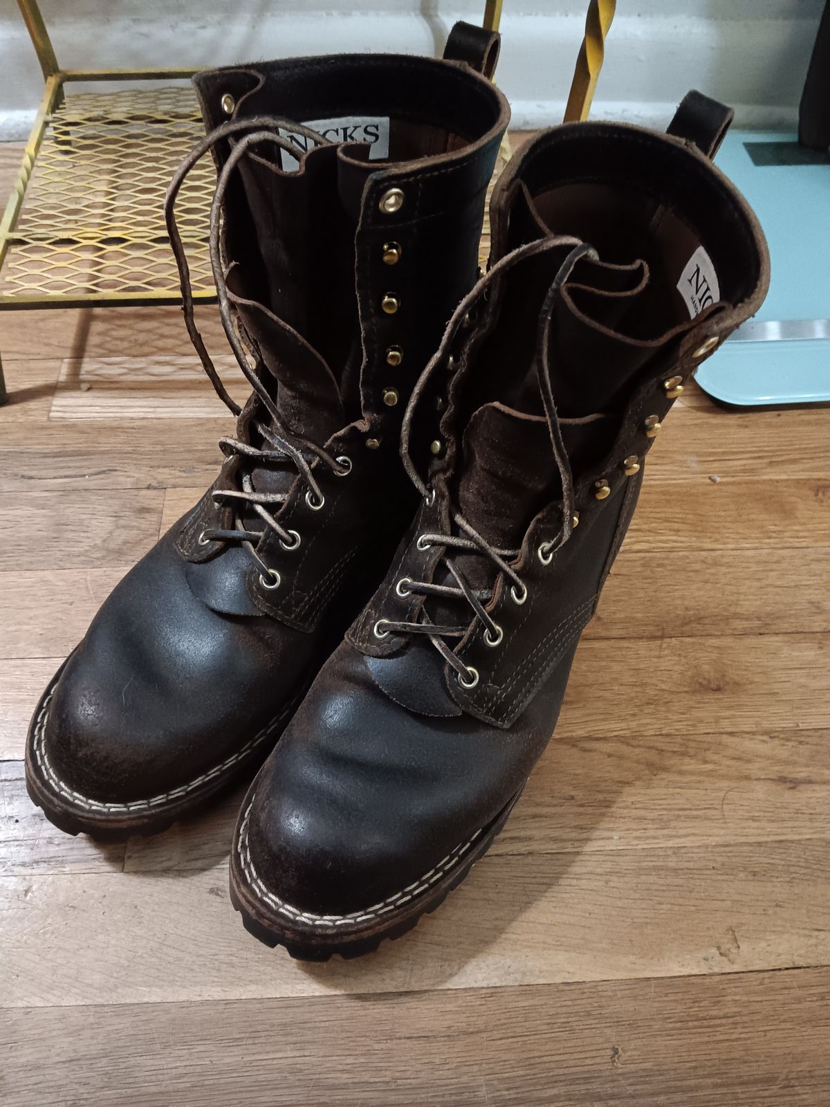 Photo by BobberD on March 15, 2024 of the Nicks Overlander in Horween Brown Waxed Flesh.