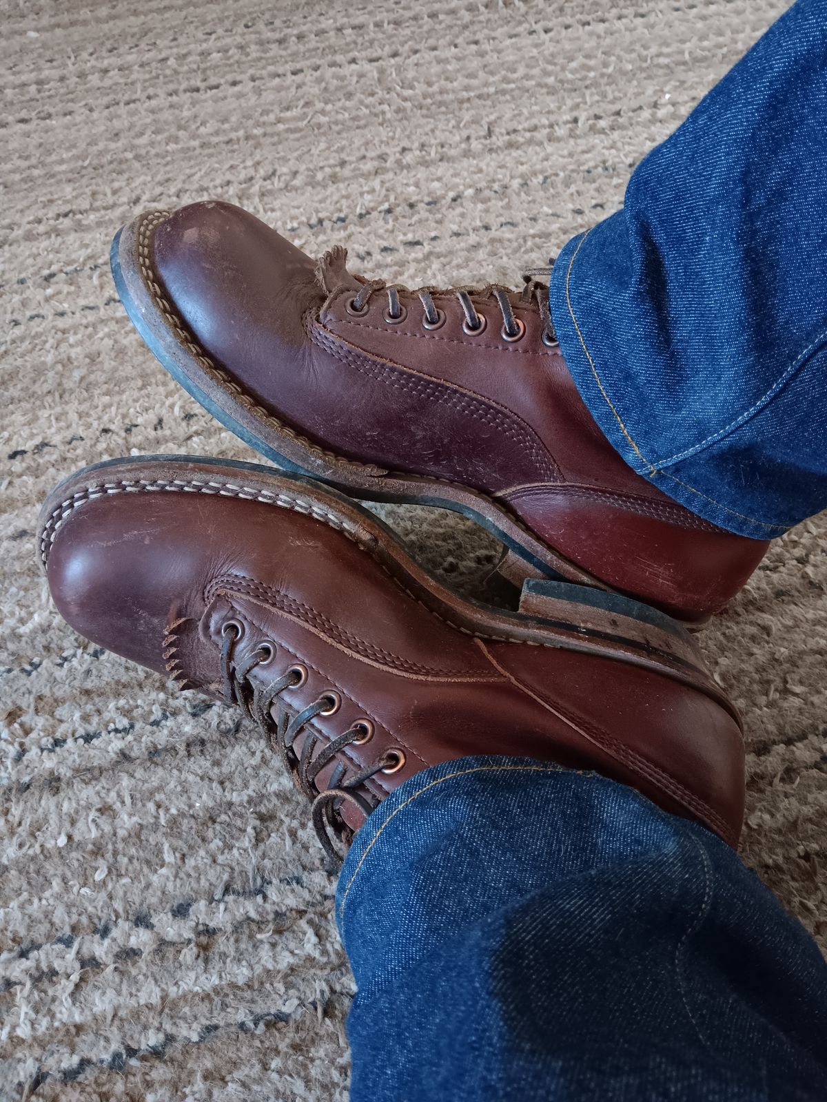 Photo by BobberD on February 1, 2024 of the White's 350 Cutter in Seidel British Tan Double Shot.