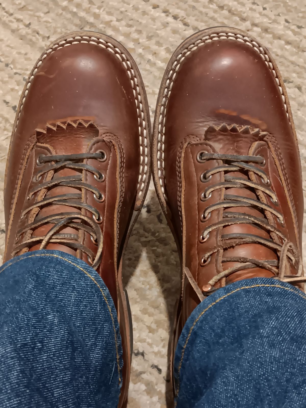 Photo by BobberD on February 28, 2024 of the White's 350 Cutter in Seidel British Tan Double Shot.